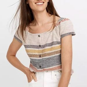 Madewell Texture & Thread Button-Front Top